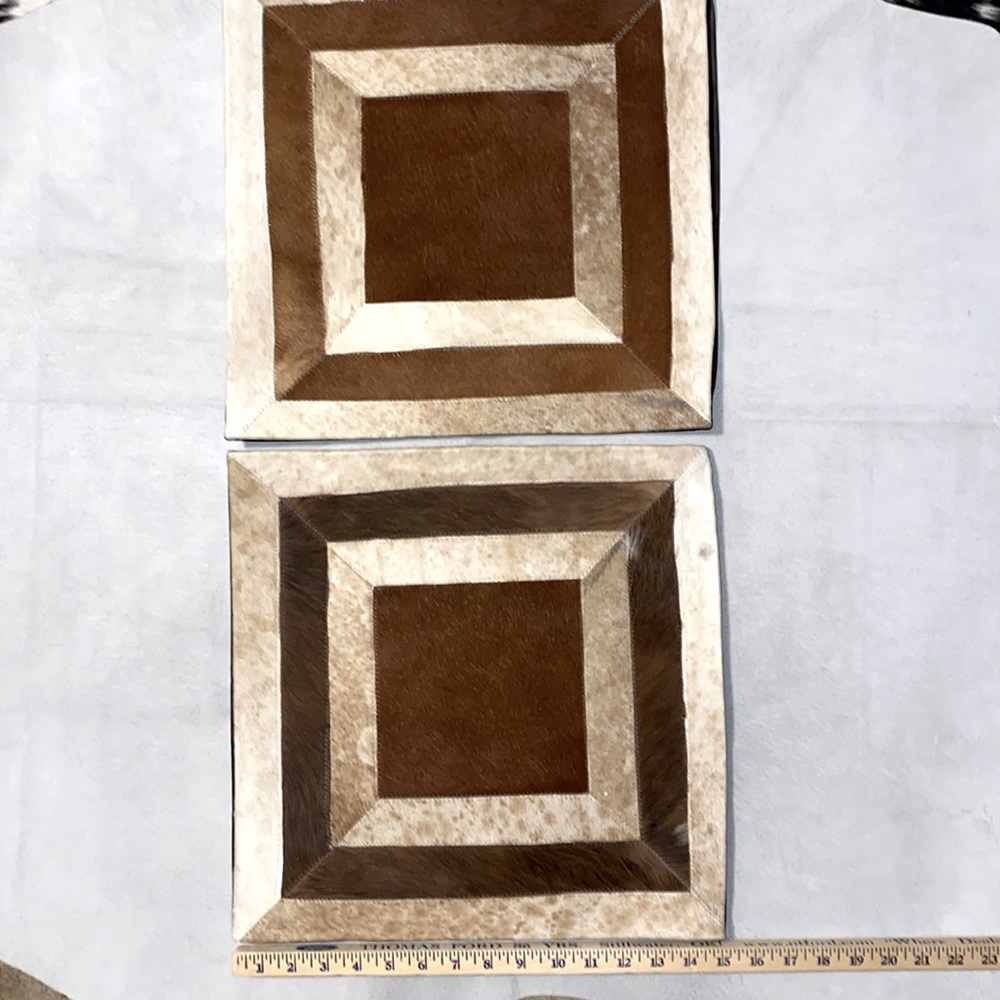 2- New Handmade Real Cowhide Pillow Covers#8121